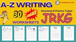 Alphabet Writing Practice (A–Z) Capital & Small Letters Free LKG Worksheets