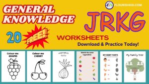 General Knowledge Jr.Kg Wrorksheets